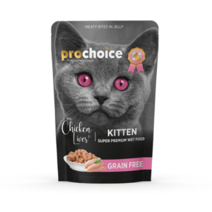 Prochoice Chicken and Liver Chunks in Jelly For Kittens – 85 Gram