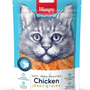 Wanpy Soft Chicken Jerky Strips Cat Treat