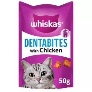 Whiskas DentaBites Cat Treats With Chicken – 50 Gram