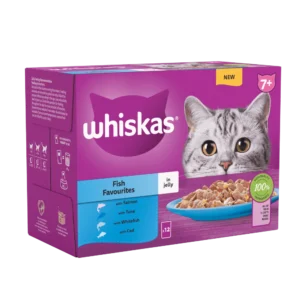 Whiskas Fish Favourites in Jelly 1+ Adult Wet Cat Food Pouches