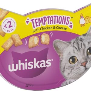 Whiskas Temptations Cat Treats with Chicken & Cheese – 60gm